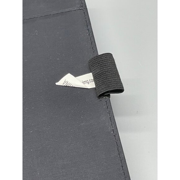 leather portfolio case notepad black 9x12" pencil card holder 2 pockets READ - Picture 3 of 7